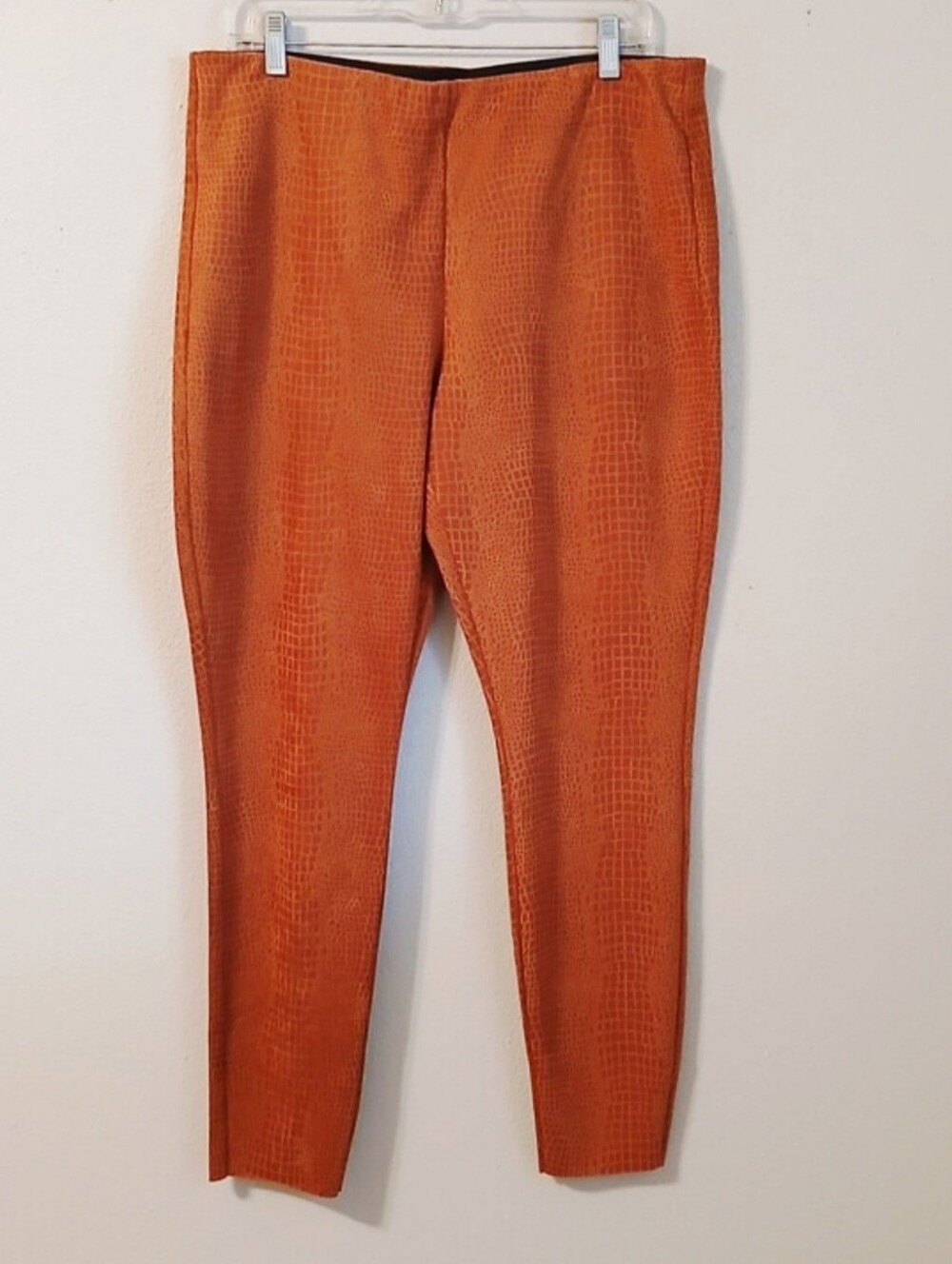 Cato Faux Croc Rust Pull- On Pants Size Large